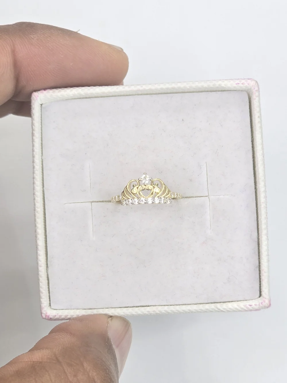 10k Real Gold Crown Ring For Baby